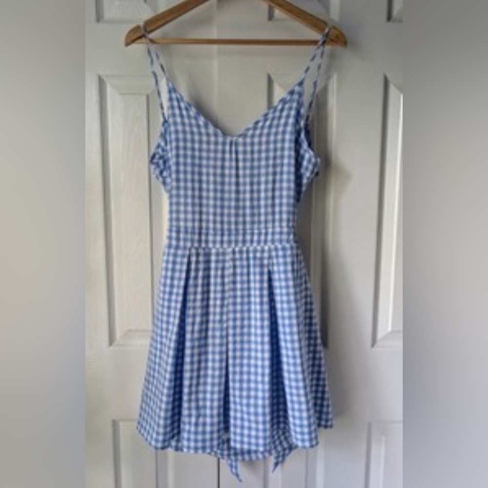 NWT After Market | Gingham Tie Back Sundress | Size Medium & Adjustable Straps